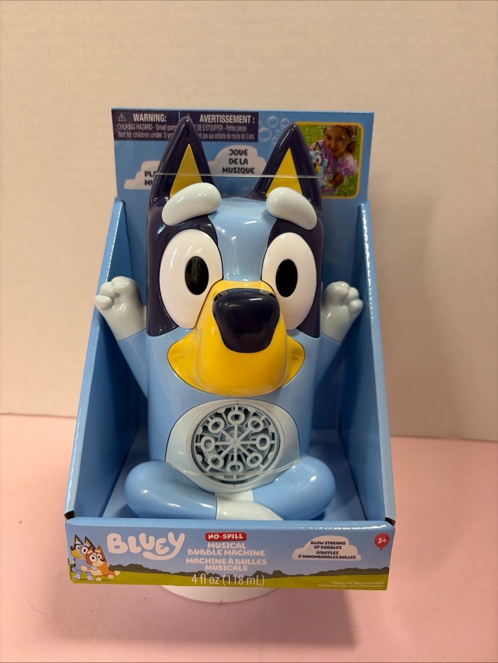 Bluey Musical Bubble Machine - Light Blue & Yellow